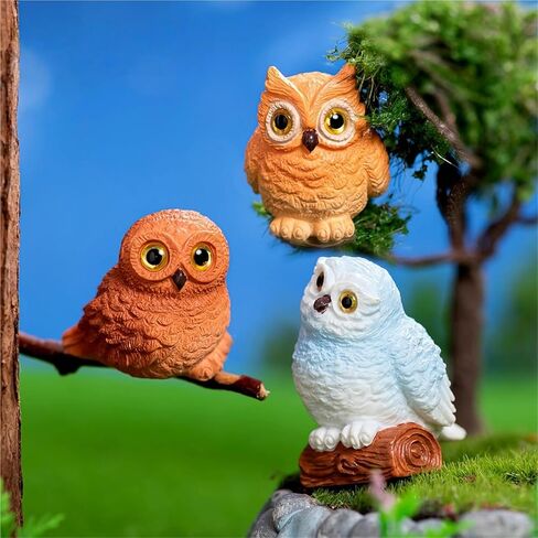 Cute Mini Creative Forest Animals, Sitting Owls Hinge Heads Decorative Topper Set 3PCS, Home Decoration,Magnetic Hinge Head Toppers Door Hinge in Saudi Arabia