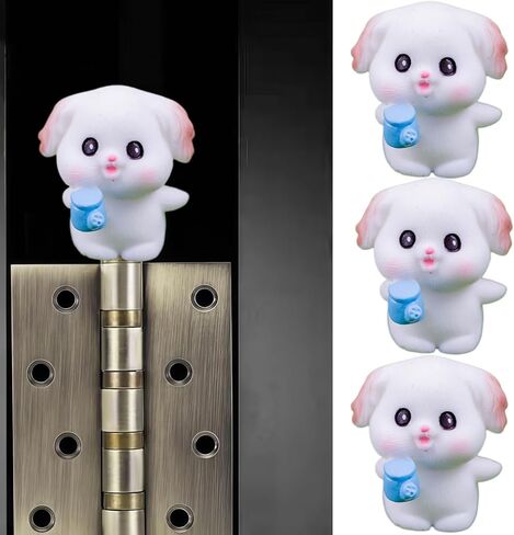 Cute Mini Creative The Little Dog Watering The Flowers Hinge Heads Decorative Topper Set 3PCS, Home Decoration,Magnetic Hinge Head Toppers Door Hinge in Saudi Arabia