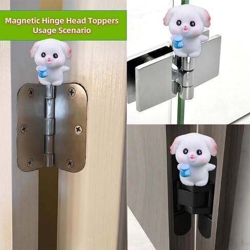 Cute Mini Creative The Little Dog Watering The Flowers Hinge Heads Decorative Topper Set 3PCS, Home Decoration,Magnetic Hinge Head Toppers Door Hinge in Saudi Arabia