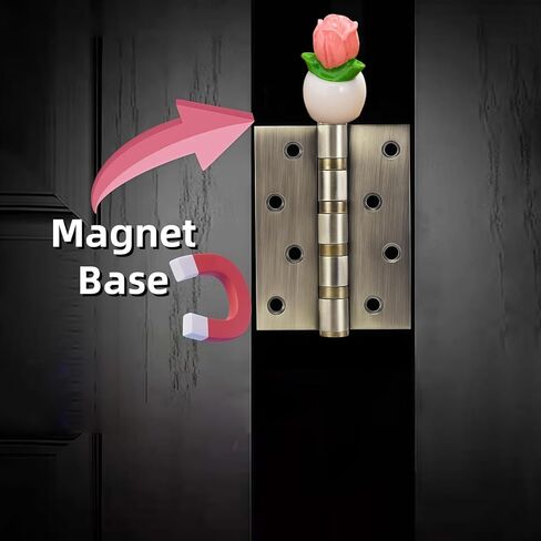 Cute Mini Creative Small Flower Potted Plant, Tulip Hinge Heads Decorative Topper Set 6PCS, Home Decoration,Magnetic Hinge Head Toppers Door Hinge in Saudi Arabia