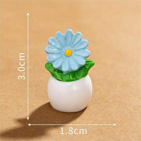 Cute Mini Creative Small Flower Potted Plant, Small Daisy Hinge Heads Decorative Topper Set 6PCS, Home Decoration,Magnetic Hinge Head Toppers Door Hinge in Saudi Arabia