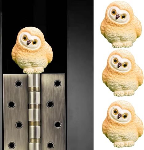 Cute Mini Creative Forest Animals, Owl Babies Hinge Heads Decorative Topper Set 3PCS, Home Decoration,Magnetic Hinge Head Toppers Door Hinge in Saudi Arabia