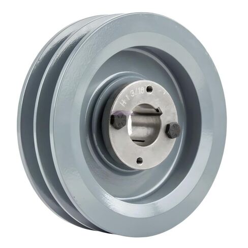 ضاغط 2BK65H/H-1-3/16 بكرة أخدود مزدوجة 6.25 بوصة - لجزء نقل الطاقة الميكانيكية Masterdrive - استبدال بكرة الحديد الزهر/الحزام B القسم 5L مع جلبة Sheave 1-3/16 بوصة - فولاذ صلب رمادي in Saudi Arabia