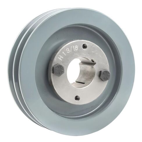 2AK51H/H-1-3/16 Compressor 5" Dual Groove Pulley - for Masterdrive Mechanical Power Transmission Part - Cast Iron Belt A Section 4L Pulley Replacement, w/ 1-3/16" Sheave Bushing - Gray Solid Steel in Saudi Arabia