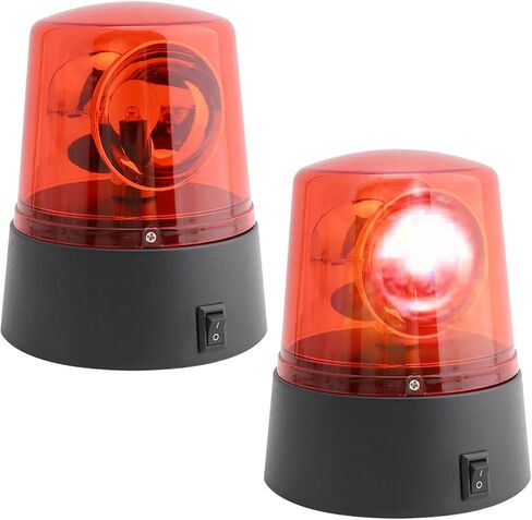 LED Strobe Light, Disco Party 360 Degree Rotating Lamp DJ Flashing Stage Lights Police Car Beaco-n Siren Strobe Light with Switch Control for Home Parties Birthday(Color:2pcs Red) in Saudi Arabia