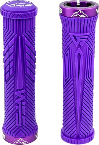 WFS Volatus Single Lock-on Grips for Mountain Bikes, Road, City Bike, 33mm OD Soft Comfortable Ergonomic, Anti-Slip 22mm ID Locking Handlebar Grips for MTB, 1 Pair in Kuwait