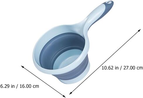 PRETYZOOM Folding Water Ladle with Long Handle Portable Collapsible Kitchen Scoop Set 2-Pack Hanging Small Bailer for Household Use 10.62X6.29X4.33In in Saudi Arabia