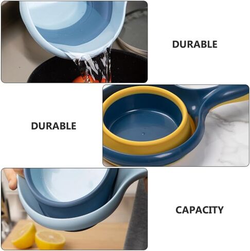 PRETYZOOM Folding Water Ladle with Long Handle Portable Collapsible Kitchen Scoop Set 2-Pack Hanging Small Bailer for Household Use 10.62X6.29X4.33In in Saudi Arabia