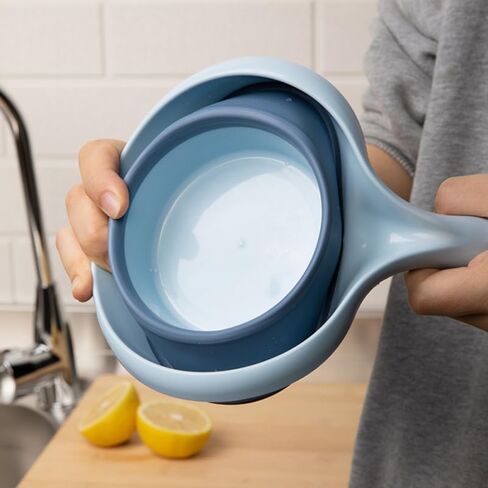 PRETYZOOM Folding Water Ladle with Long Handle Portable Collapsible Kitchen Scoop Set 2-Pack Hanging Small Bailer for Household Use 10.62X6.29X4.33In in Saudi Arabia