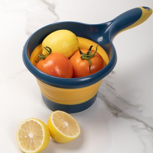 PRETYZOOM Folding Water Ladle with Long Handle Portable Collapsible Kitchen Scoop Set 2-Pack Hanging Small Bailer for Household Use 10.62X6.29X4.33In in Saudi Arabia