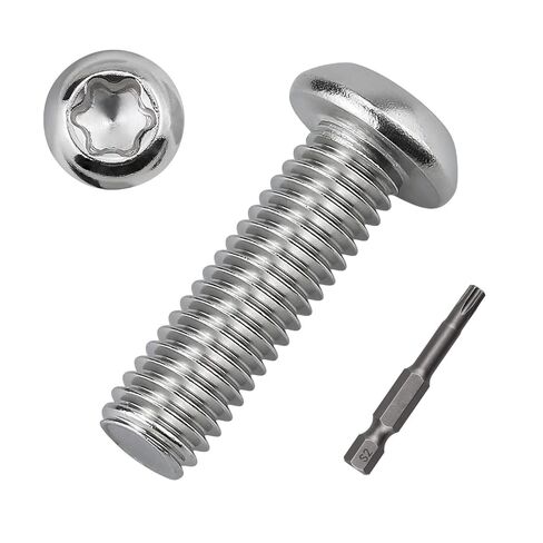 EASTLO M4-0.7 x 8mm مسامير آلة رأس توركس 100 قطعة، 304 الفولاذ المقاوم للصدأ 18/8، خيط كامل، لقمة توركس طويلة متضمنة مجانًا in Saudi Arabia