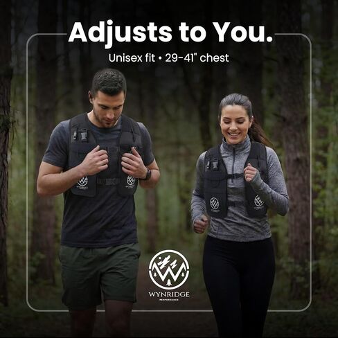 WYNRIDGE Running Hydration Vest | Mens & Womens Running Gear | Reflective Vest Running | 8 Pocket Storage with 17oz Flask | Secure Phone Holder | Adjustable Lightweight Black Neoprene in Saudi Arabia