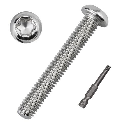 EASTLO M4-0.7 x 8mm مسامير آلة رأس توركس 100 قطعة، 304 الفولاذ المقاوم للصدأ 18/8، خيط كامل، لقمة توركس طويلة متضمنة مجانًا in Kuwait