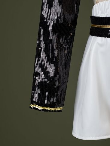 Cosfun Womens Mira Cosplay Uniform Costume Set Black Golden Jacket Top Skirt Full Sets Stage Performance in Kuwait