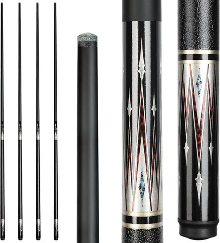 AKLOT Fiberglass Graphite Composite Billiard Pool Cue Sticks 2/4 Pack 20oz 58inch 13MM Cue Tip One-Piece Pool Cue Low-Deflection Billiard Cue for Home & Bar Play in Kuwait