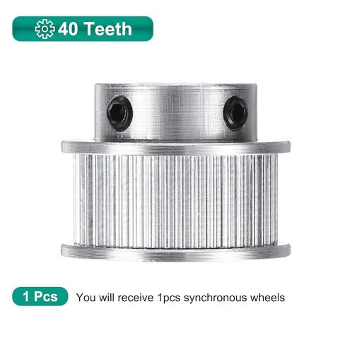 uxcell GT-2 40T Pulley Synchronous Wheel 10mm Bore, Aluminum Timing Pulley 40 Teeth, Fit Width 10mm Timing Belt for 3D Printer CNC Machine in Saudi Arabia