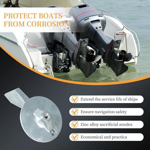 6J9-45371-01 Trim Tab Zinc Anode Replacement for Yamaha Outboard 150-200HP Engine in Kuwait