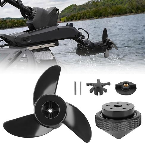 JERBOR MGA089B Trolling Motor 3-Blade Propeller with Aluminum Prop Nut Fit for MotorGuide XI3 XI5, Compatible with MotorGuide 3.5" Motor in Saudi Arabia