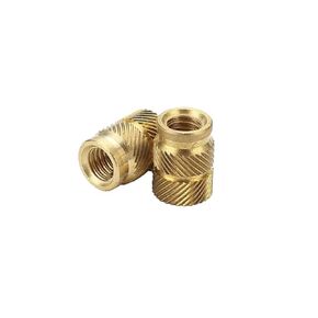 Qinlu-Washers M2.5 النحاس الساخن تذوب صواميل تسخين صب نحاس خيط مزدوج نسيج قطني طويل مخرش حقن أجزاء طابعة ثلاثية الأبعاد 100 قطعة، لإصلاح المصانع (M2.5xOD4.2xL4.0) in Kuwait