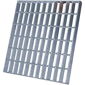 Durable Galvanized Steel Grating Drain Cover - 100x25x3CM Outdoor Floor Channel Grate for Garage Drainage, Heavy-Duty Strainer, Rectangular Drainage Solution in Kuwait
