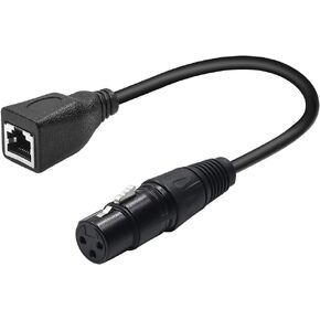 SiYear 3 Pin XLR to RJ45 Adapter DMX Cable,XLR Male to RJ45 Network Connector Extension Cable Use Cat5 Ethernet for DMX-CON Controller Series(30cm/1ft) in Kuwait