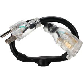 Roastove Thermostat for Heat Cable, Outdoor 120V Automatic On/Off at 37°F & 50°F, 15A Industrial Grade Weatherproof Power Cord, 16 Inch, Easy Install for Roof & Gutter De-Icing in Kuwait