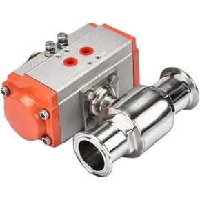 1PCS 45mm 304 stainless steel sanitary ball valve cartridge type quick-install ball valve with double-acting cylinder in Saudi Arabia