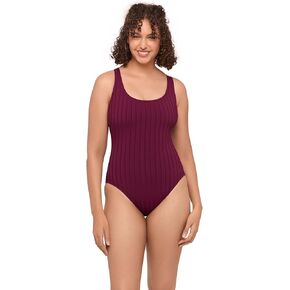 S3 Swim Womens Sculpting Scoop Neck X-Back Wide Rib One Piece Swimsuit in Kuwait