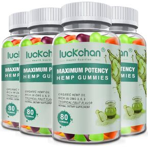 صمغ القنب عالي الفعالية للنوم والألم والقلق - صمغ زيت القنب العضوي النقي ذو القوة الإضافية - 100% صمغ القنب الطبيعي للبالغين (4 عبوات) in Kuwait