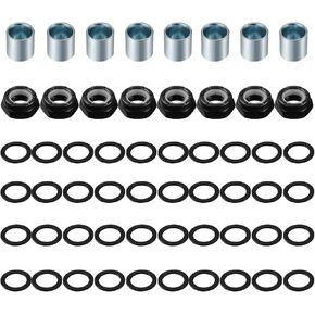 LOOEEL 56 PCS Skateboard Truck Hardware Kit Including 8 Pcs Skateboard Truck Nuts，8 Spacers and 40 Pcs Skateboard Truck Axle Washers, Suitable for Most Scooters and Long Boards. in Kuwait
