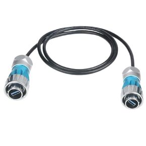 1Pcs 1/4 Bayonet Connecting USB3.0 Metal Shell Waterproof Data Connector IP68 Connector USB Panel Mount with 0.5m Cable(Dual Plugs(1.5m)) in Saudi Arabia