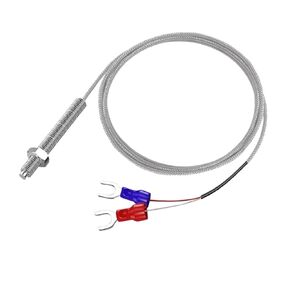 M6 Screw Temperature Sensor K/J/E/PT100 Type Thermocouple RTD 0-600℃ Wire 1Pcs(M6 E 2M) in Saudi Arabia
