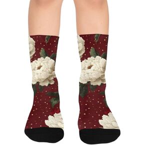 جوارب الفاوانيا البيضاء والذهبية للمشي لمسافات طويلة - جوارب شتوية حرارية سميكة دافئة للأطفال الصغار للأولاد والبنات للمدرسة، والارتداء اليومي والأنشطة الخارجية in Kuwait