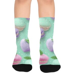 جوارب المشي لمسافات طويلة على شكل فن ماكرون غريب الأطوار - جوارب شتوية حرارية سميكة دافئة للأولاد والبنات للمدرسة، والارتداء اليومي والأنشطة الخارجية in Kuwait