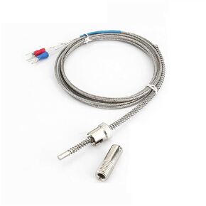 M12 K E Type Shielded Wire Thermocouple Temperature Sensor for Controller 1-5M 0-600℃ 1Pcs(M12 Type E 4M) in Saudi Arabia