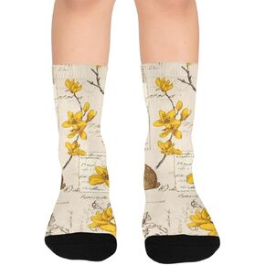 Art Botanical Bunny Hiking Socks - Toddler Boys & Girls Warm Thick Thermal Winter Crew Socks for School, Daily Wear & Outdoor Activities in Kuwait
