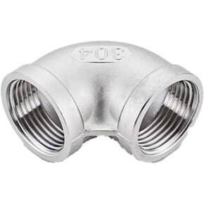 1 Inch Stainless Steel 90 Degree Elbow Pipe Fitting, Female NPT, 304 Stainless Steel, 2 Pack, Silver, High Pressure in Saudi Arabia