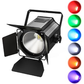 Stage Lights with Barn Doors, 200W LED Par Can Lights, 6 in 1 COB Spotlights RGBWA+UV DMX512 Sound Activated Uplights for Parties Events Wedding Theater Church Concert Dance in Kuwait