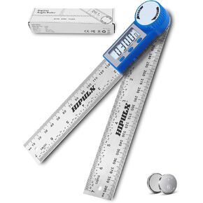 مسطرة تحديد الزوايا الرقمية، أداة تحديد الزوايا من الفولاذ المقاوم للصدأ 2 في 1 مقاس 7 بوصات، منقلة رقمية 360 درجة مع شاشة LCD للأعمال الخشبية والبناء وقياس الزاوية العكسية in Kuwait