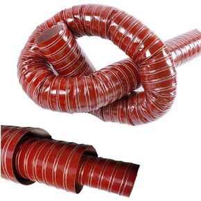 33ft Flexible High-Temp Brake Ducting Hose, Silicone Air Duct for HVAC, Dryer Vent, Industrial Fumes Ventilation Pipe (40mm/1.6") - Durable Cooling & Heating Solution in Kuwait