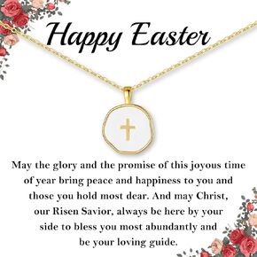 Cross Necklace for Women, Dainty Gold Necklace with Cross Christian Gifts for Women Stocking Stuffers Teen 14k Confirmation Necklace Birthday Christmas Jewelry for Mom/Girlfriend/Sister/Daughter in Kuwait
