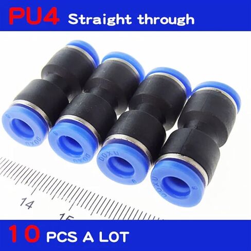 PU4 10Pcs Air Pneumatic 4mm to 4mm Straight Push in Connectors Quick Fittings in Saudi Arabia