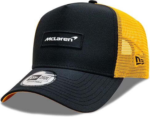 New Era Men's Truck Mclaren Automotive Patch Front Trucker Baseball Cap Black, BLACK, osz in Saudi Arabia