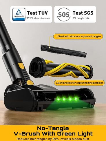 Cordless Vacuum Cleaner for DeWalt 20V Battery, 45KPA 400W Vacuum Cleaners for Home, Self-Standing Stick Vac w/LED Display, Anti-Tangle Lightweight Vacuum for Carpet, Floor, Car(Battery Not Included) in Saudi Arabia