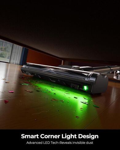 مكنسة كهربائية لاسلكية، 500 واط 45 كيلو باسكال 50 دقيقة مكانس كهربائية للمنزل مع ضوء LED، قائمة بذاتها، فرشاة مضادة للتشابك وكوب غبار 1.6 لتر، مكنسة كهربائية خفيفة الوزن لشعر الحيوانات الأليفة والسجاد والأرضيات الصلبة in Saudi Arabia