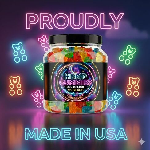 Hemp Gummies For Deep Sleep Peace And Relaxation-Hemp Edibles Fruity Candy-Made In USA-95 Gummy Bears in Kuwait