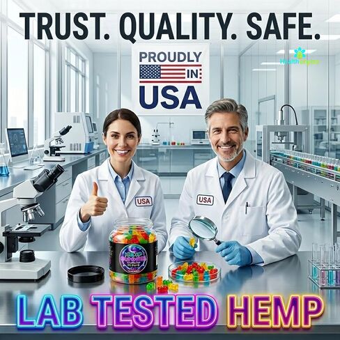 Hemp Gummies For Deep Sleep Peace And Relaxation-Hemp Edibles Fruity Candy-Made In USA-95 Gummy Bears in Kuwait