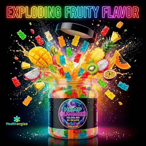 Hemp Gummies For Deep Sleep Peace And Relaxation-Hemp Edibles Fruity Candy-Made In USA-95 Gummy Bears in Kuwait