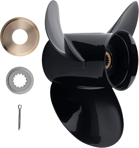 maXpeedingrods 3 Blades 13 1/4 X 17 Aluminum Boat Propeller for Johnson Evinrude Outboard 40-140 HP 13 Spline Tooth, RH, Parts No# 765183 in Saudi Arabia