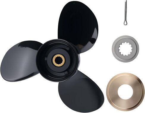 maXpeedingrods 3 Blades 13 1/4 X 17 Aluminum Boat Propeller for Johnson Evinrude Outboard 40-140 HP 13 Spline Tooth, RH, Parts No# 765183 in Saudi Arabia